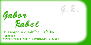 gabor rabel business card